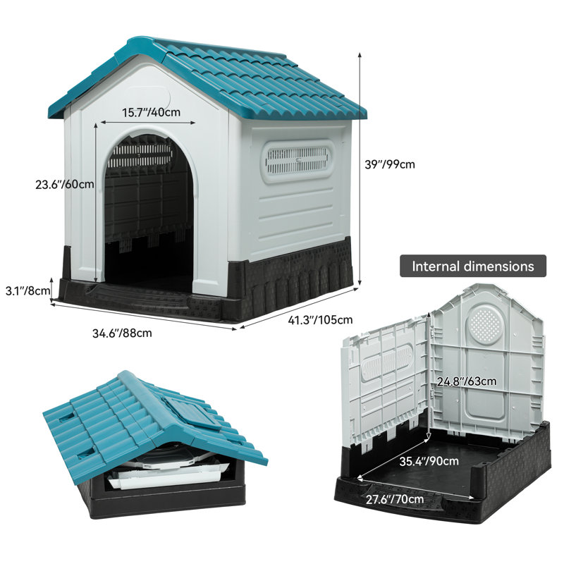 Archie & Oscar™ Chertsey Plastic Dog House | Wayfair